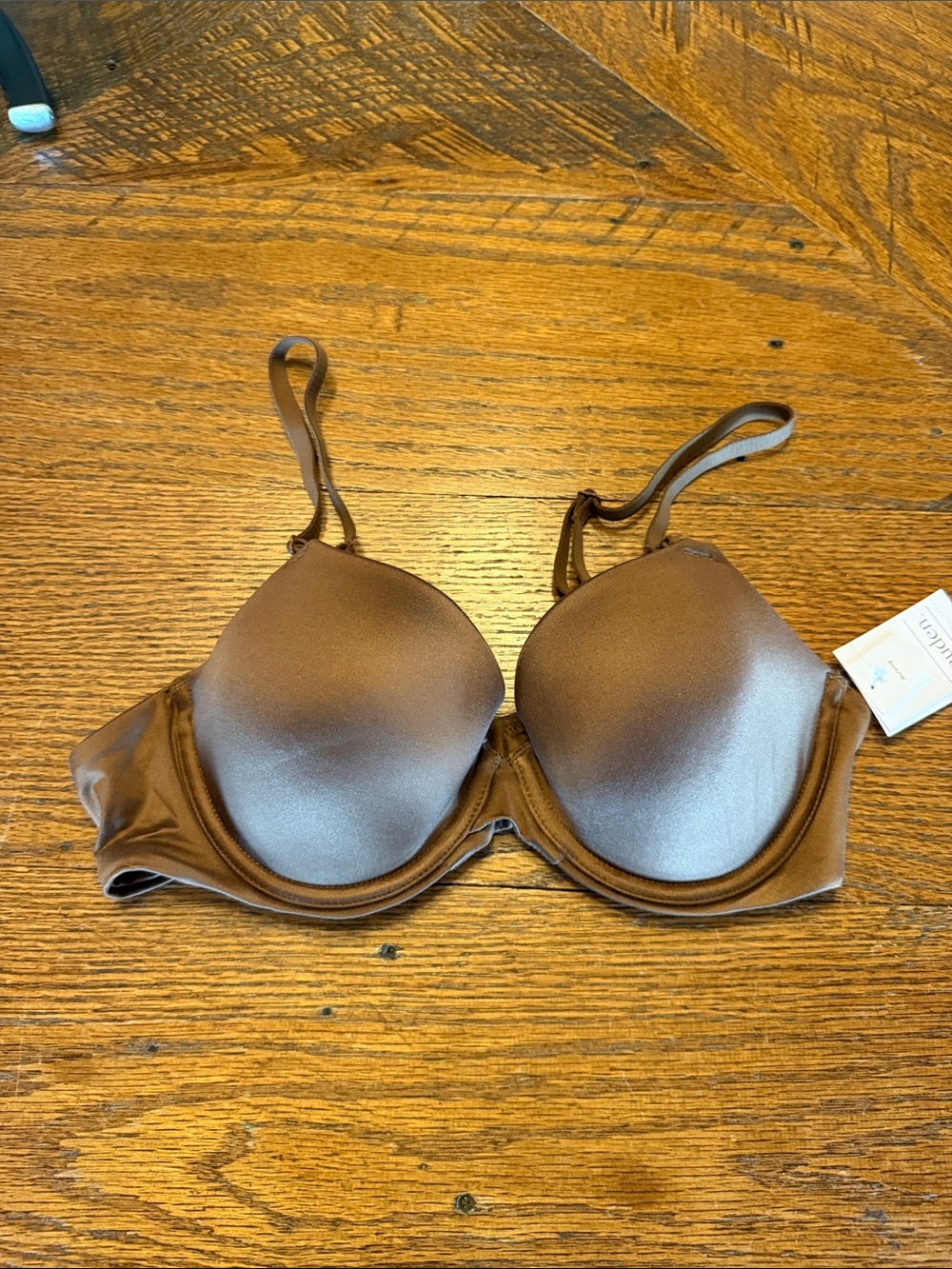 Auden Smooth Molded T-Shirt Bra in Brown Sz 32b